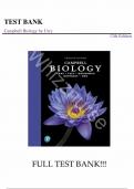 Test Bank - for Campbell Biology 12th Edition by Urry, All Chapters 1-56 | Complete Guide A+