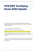 NYS EMT Certifying Exam 2024 Update