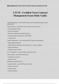 CTCM - Certified Texas Contract Management Exam Study Guide.