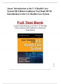 Jonas’ Introduction to the U S Health Care  System 9th Edition Goldsteen Test Bank HCM:  Introduction to the U.S. Health Care System