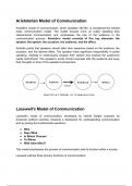 Class notes on GEC 102 (Purposive Communication) - Communication Models