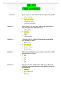 Chamberlain College of Nursing NR507 Week 8 Final Exam ( Version 7, 100 Q/A) / NR 507 Week 8 Final Exam (Newest 2021): Advanced Pathophysiology: Chamberlain College of Nursing