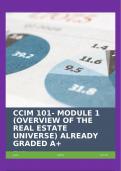 CCIM 101- MODULE 1 (OVERVIEW OF THE REAL ESTATE UNIVERSE) ALREADY GRADED A+