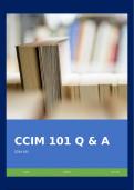 CCIM 101 Q & A