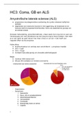 College aantekeningen Ergotherapie In De Fysieke Revalidatie 2 - HC 3_ Coma, GB en ALS