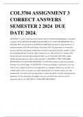 COL3704 ASSIGNMENT 3 CORRECT ANSWERS SEMESTER 2 2024 DUE DATE 2024.