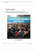 Test Bank For Ethics and Issues in Contemporary Nursing by Margaret A. Burkhardt, Nancy Walton, Alvita Nathaniel||ISBN NO:10,0176696571||ISBN NO:13,978-0176696573||All Chapters||Complete Guide A+