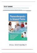 Test Bank For Pharmacotherapeutics for Advanced Practice: A Practical Approach Fifth Edition by Virginia Poole Arcangelo||ISBN NO:10,1975160592||ISBN NO:13,978-1975160593||All Chapters||Complete Guide A+