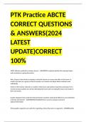 PTK Practice ABCTE CORRECT QUESTIONS & ANSWERS(2024 LATEST UPDATE)CORRECT 100%