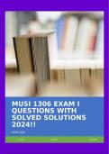 MUSI 1306 EXAM I QUESTIONS WITH SOLVED SOLUTIONS 2024!!