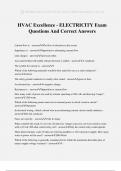 HVAC Excellence - ELECTRICITY Exam Questions And Correct Answers