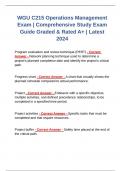 WGU C215 Operations Management Exam | Comprehensive Study Exam Guide Graded & Rated A+ | Latest 2024