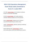 WGU C215 Operations Management Exam Study Guide | Download to Score A+ | Latest 2024