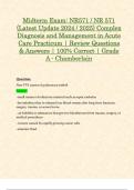 Midterm & Final Exam: NR571 / NR 571 Complex Diagnosis and Management in Acute Care Practicum (Latest 2024 / 2025 Updates STUDY BUNDLE WITH COMPLETE SOLUTIONS) | 100% Correct | Grade A - Chamberlain