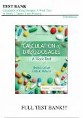 Test  Bank - for Calculation of Drug Dosages 12th Edition by Sheila J. Ogden, Linda Fluharty, All Chapters | Complete Guide A+