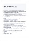 PEDs HESI Practice Test 100% solved