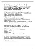 Ch. 14-16 - Perioperative Evolve Questions, Ch 49: Endocrine Problems, Iggy Chp 56 Assessment of Endocrine System (in chp Q's), Week 2, Chapter 17: Surgical Care, NURS 309 Quiz 1 Preoperative Patients, Exam 3: Ch 5, IGGY Chapter 63 questions, Endocri..