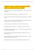  VADETS FINAL EXAM 2024/2025 WITH 100% ACCURATE SOLUTIONS