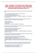 Peds - Chapter 17: Nursing Care of the Child  With a Disorder of the Eyes or Ears With Well  Annalised Q&A Guarantee Pass..!!!! 