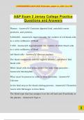 A&P Exam 2 Jersey College Practice Questions and Answers