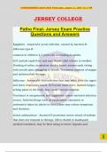 Patho Final- Jersey Exam Practice Questions and Answers