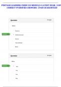 PORTAGE LEARNING CHEM 210 MODULE 4 LATEST EXAM. (100% CORRECT &VERIFIED ANSWERS)  |PASS GUARANTEED