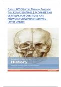 EDEXCEL GCSE HISTORY MEDICINE THROUGH TIME EXAM 2024/2025 | ACCURATE AND VERIFIED EXAM QUESTIONS AND ANSWERS FOR GUARANTEED PASS | LATEST UPDATE