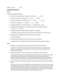 A&P I: Lab 7: skeletal system; bone structure and classification