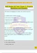 ASE Brakes A5 Test ( Exam 2 ) Practice Questions and Answers