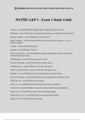 MCPHS A&P 1 - Exam 1 Study Guide