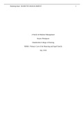 NR601 Week 5 Case Study DIABETES MANAGEMENT Primary Care of the Maturing and Aged Family complete solution 2022/2023 verified tests