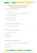 ABSITE Fiser Hematology Ch.2 Questions and Answers