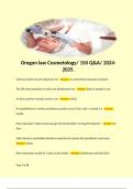 Oregon law Cosmetology/ 150 Q&A/ 2024-2025. 