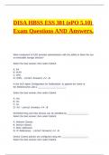 DISA HBSS ESS 301 (ePO 5.10) Exam Questions AND Answers.