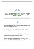 UCLA EMT CARDIOVASCULAR STUDY QUESTIONS WITH GUARANTEED ACCURATE ANSWERS