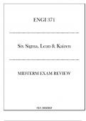 (LU) ENGI 371 Six Sigma, Lean, & Kaizen - Midterm Exam Review 20242025.