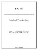 (GCU) BIO-335 Medical Terminology - Final Exam Review 20242025.