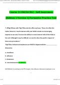 SNCOA DLC - Self Awareness (Edition 1 Version 1) Formative Practice Test Course 14 Questions and Verified Answers, 100% Correctly Solved!!