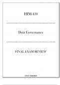 (GCU) HIM-430 Data Governance - Final Exam Review 20242025