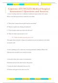 Capstone ATI NCLEX Medical Surgical  Assessment 1 Questions and Answers