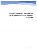 OPD Surgery Board Review Exam (2024) || All Questions & Solutions (Rated A+)