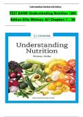 TEST BANK for Whitney, Understanding Nutrition 16th Edition Verified Chapters 1 - 20, Complete Newest Version