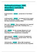 Pathophysiology RBC disorders (solved & updated ).
