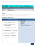 NR 228 Review of Knowledge Exam 1 | VERIFIED SOLUTION 