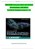 TEST BANK For Katzung's Basic and Clinical Pharmacology, 16th Edition By {Todd W. Vanderah, 2024,} Verified Chapters 1 - 66, Complete Newest Version