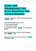 Publix Deli Management Test Exam Questions And Correct Answers.