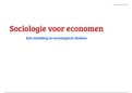 Samenvatting: sociologie voor economen (A. Vanderstraeten)