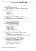 NURS 190 Final Exam Study Guide- West Coast University