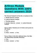 Arthrex Module Questions With 100- correct answers 2024