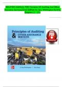 Solution Manual for Principles of Auditing and Other Assurance Services, 23rd Edition 2024, by Ray Whittington, Kurt Pany, All Chapters 1 - 21, Complete Newest Version